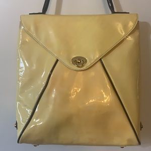 GOLDENBLEU Butter Patent Leather Envelope Purse